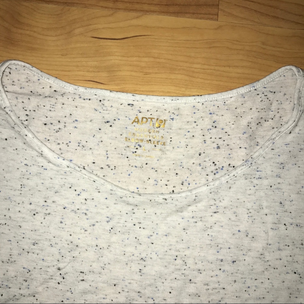 Final sale!! NWT Apt 9 Speckled lightweight T-shirt Large - Picture 2 of 4